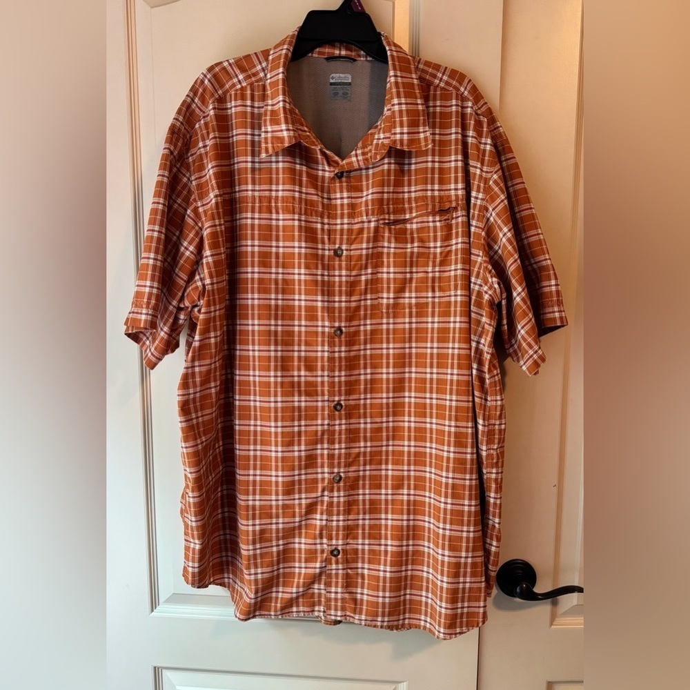 Columbia Sportswear Company Casual Men's Plaid Button-Down Shirt Size 4XT